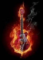 Фотопринт "Гитара в огне" - Интернет-магазин мебели 72, Тюмень
