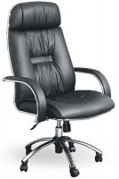 Кресло для руководителя PRADO chrome черная ЭКО кожа  - Интернет-магазин мебели 72, Тюмень
