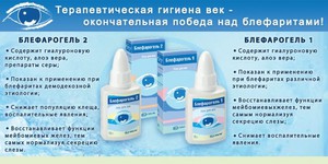 Разница между Блефарогелем 1 и 2