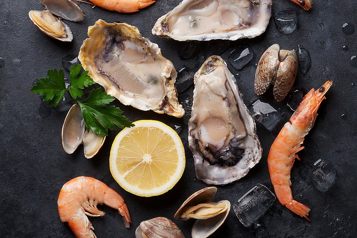 Еда, богатая цинком — морепродукты