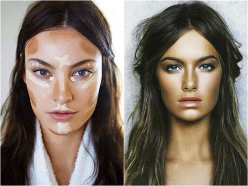 Конструирование лица с помощью макияжа. Как правильно контурировать лицо 04